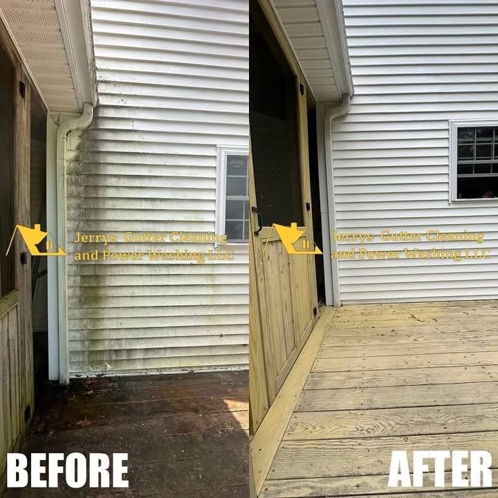 Exterior cleaning — before and after