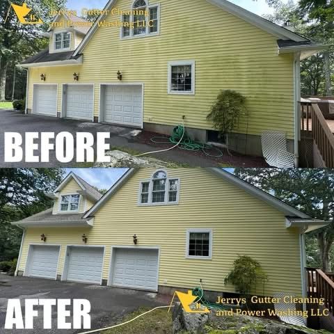 Storm cleanup — before and after