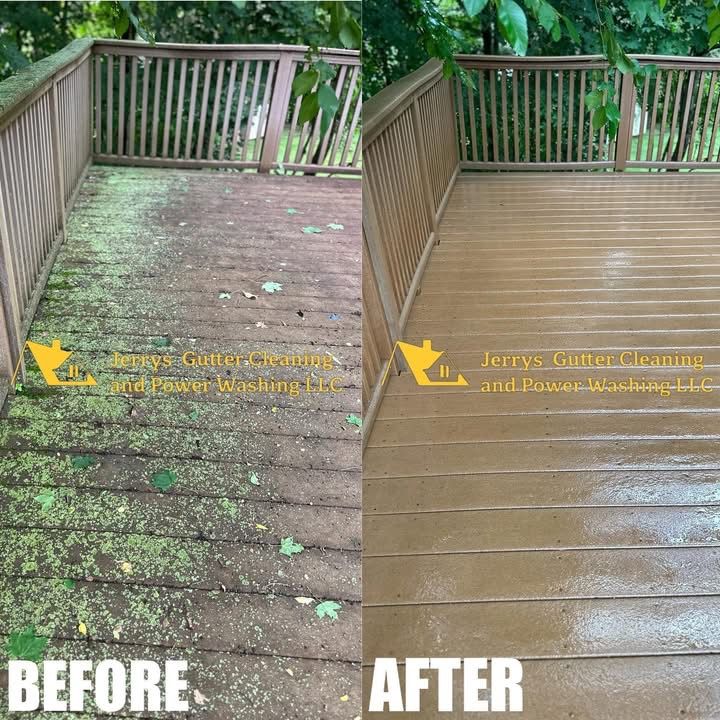 Before and after deck restoration