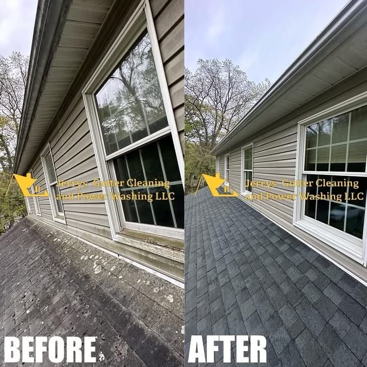 Before and after gutter repair